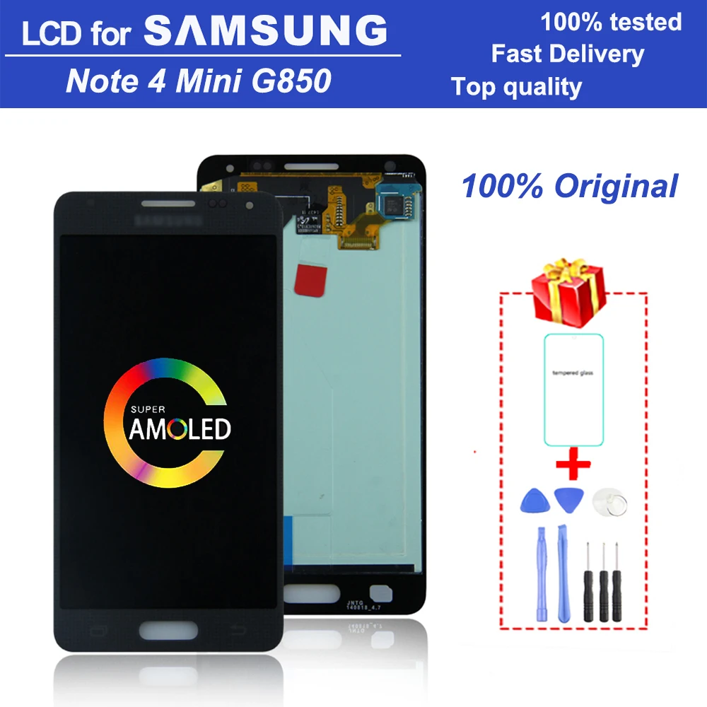 

Original Super AMOLED 4.7" Note4 Mini LCD monitor for Samsung Galaxy G850 SM-G850F G850F G850M LCD digital touch screen assembly