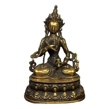 

LaoJunLu Pure Copper Inlaid Duobao Vajrasattva Imitation antique bronze masterpiece collection of solitary Chinese traditional