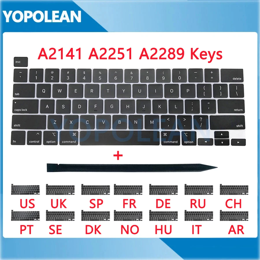 Новые колпачки для клавиш ноутбука Apple Macbook Pro Retina 13 &quot16" A2141 A2251 A2289 US UK Spain