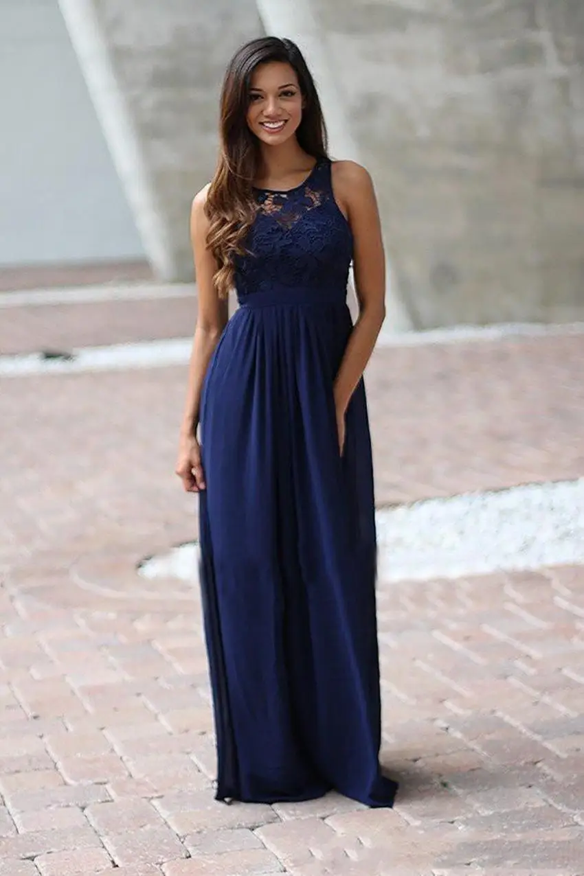 maroon maxi dress Joanie Color:Skyblue Pageant A model wears a
