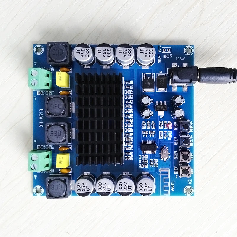 Плата усилителя цифровой трансмиссии с Bluetooth класс D 12 В 24 двухканальный стерео