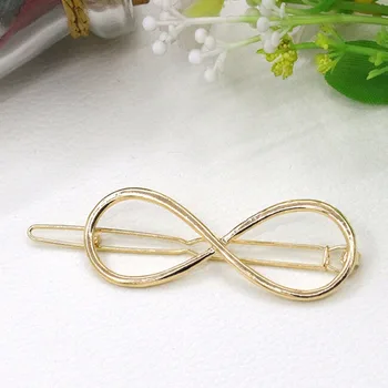

1 PC Fashion Barrette Hairpin Women Infinity Hair Clips Headband Styling Accessories Perfect Gift For Girls Silver Gold Color