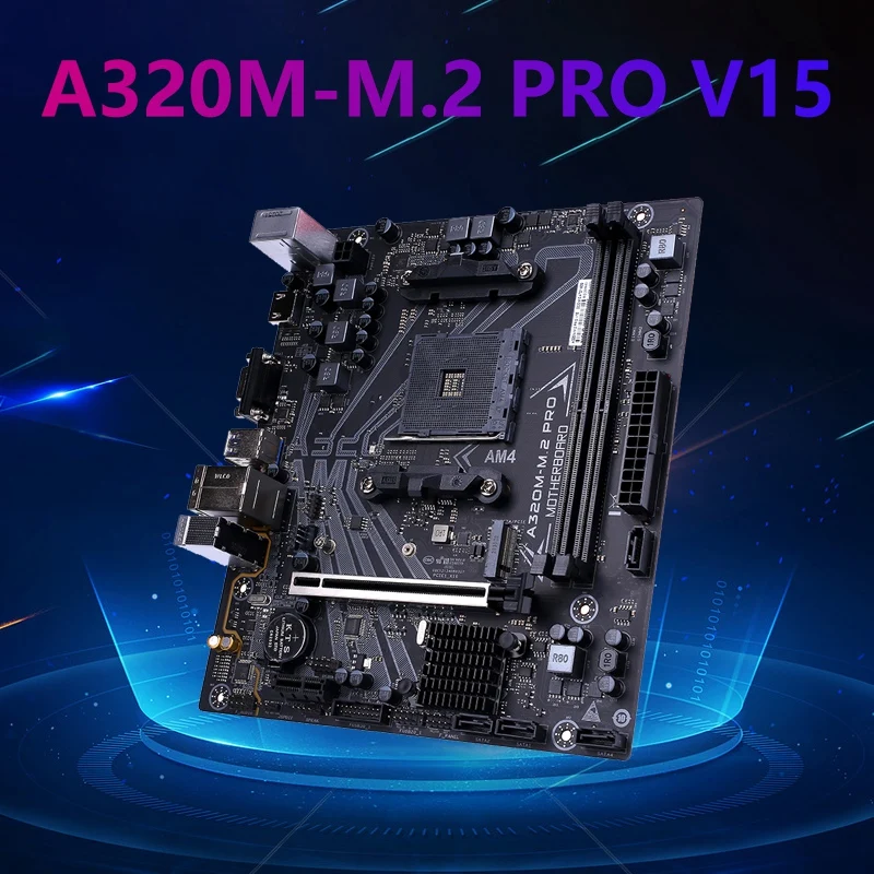 Красочные A320M-M.2 PRO V15 материнская плата DDR4 двухканальный 3200/2400/213 Гц SATA 6 ГБ/сек. для