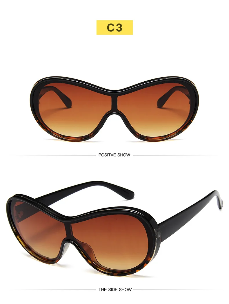 Europe and the United States trend sunglasses personality piece sunglasses sunglasses oval show windproof sunglasses