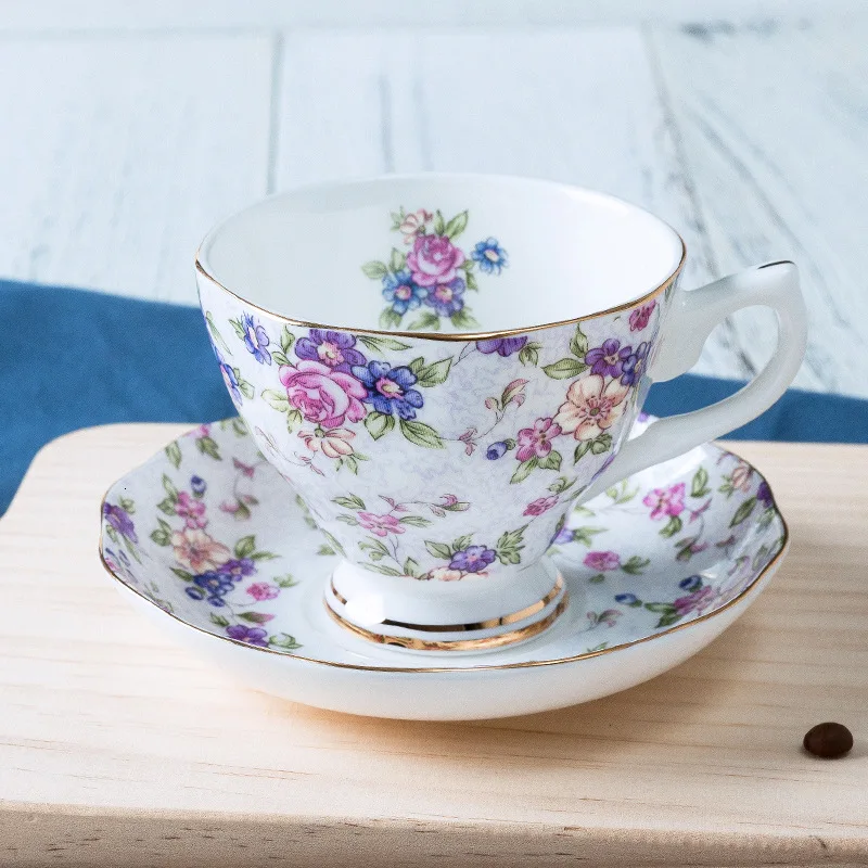 Bone China керамическая кофейная чашка для ресторана послеобеденный чай цветочный узор эспрессо капучино латте кружка Ceylon чай черный чай чашка - Цвет: G