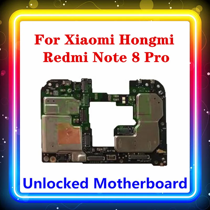 Материнская плата для Xiaomi Hongmi Redmi Note 8 Pro Замена материнской платы с чипами логическая установленная ОС Android 64