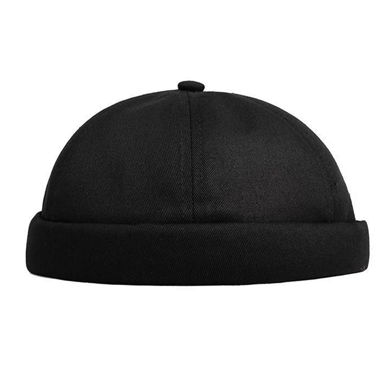 Men Street Casual Docker Sailor Biker Hat Loop Beanie Brimless Cap Fashion Unisex Pumpkin Vintage Navy Beanies beanie cap