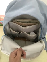 SEETIC-mochila sencilla de nailon para mujer, morral escolar informal, de viaje, resistente al agua, Color sólido