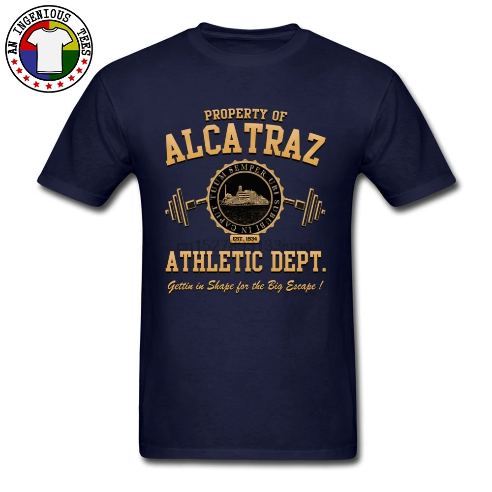 ALCATRAZ ATHLETIC DEPT Bodybuilding Tshirts Bermuda Voltron Aesthetic Father T Shirt For Men New Fashion Vintage Shirts |