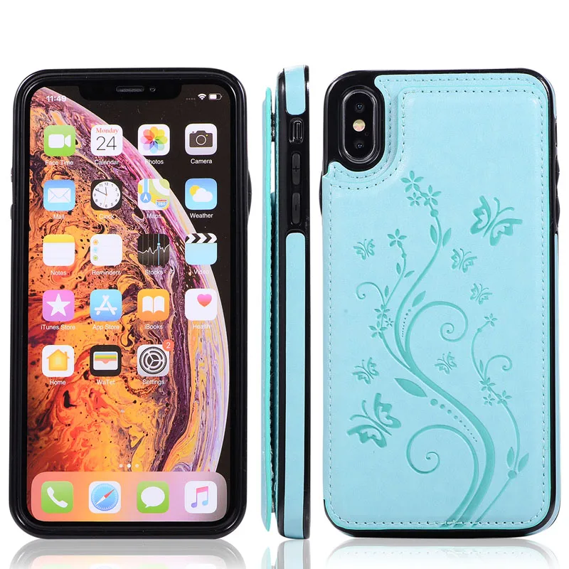 6 Роскошный кожаный чехол для iPhone 11 Pro Max, Магнитный чехол для iPhone X, XR, XS, MAX, 5, 5S, SE, 6, 6 S, 7, 8 Plus, магнитный откидной Чехол-бумажник - Color: 6