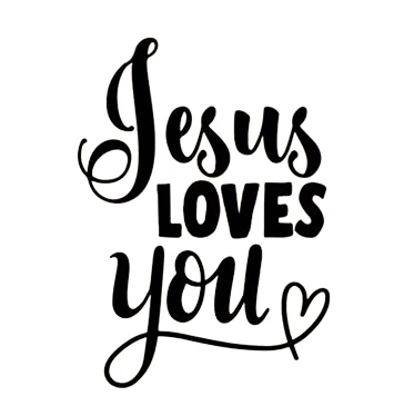 Vinyl Decal Black/White Jesus Loves You Sticker Text Window Sticker Waterproof Car Decor KK 20cm X 15cm Creativity car stickers,decorative stickers