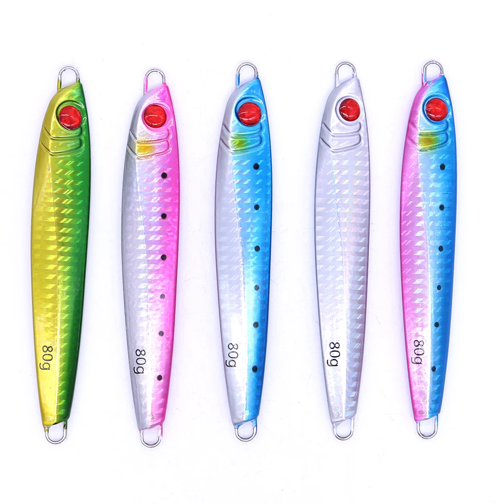 60g 80g Casting Jig Lure Artificial Baits Jigging Lure Fishing Jigs