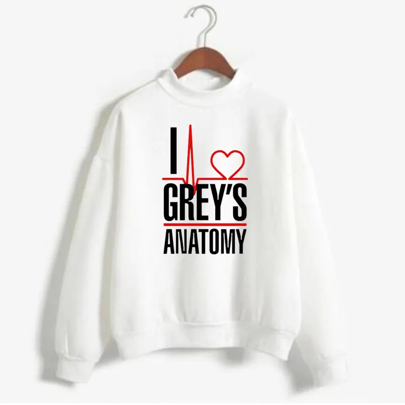 Женские толстовки, толстовка greys anatomy, белая Толстовка harajuku, худи с круглым вырезом, женская одежда, хлопок, повседневная, негабаритная, худи