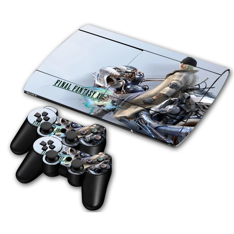 Наклейка для PS3 Slim Playstation 3 игровая консоль Skin Slim+ 2 шт скины для PS3 Slim контроллеры аксессуары