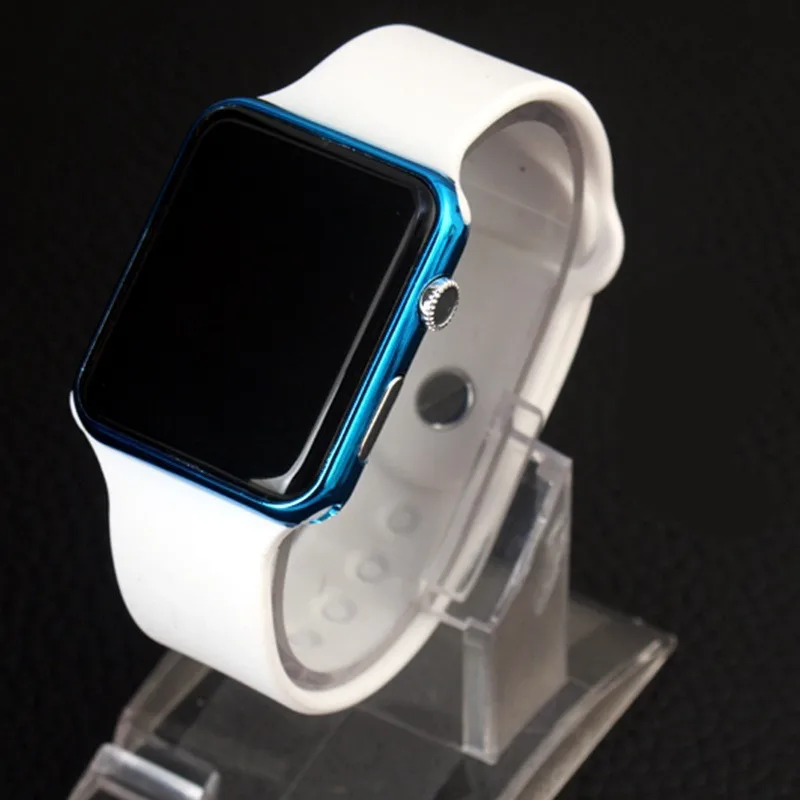 Women's Silicone Kids Watches for Boys Girls Students Digital Children's Watch Women Square LED Electronic Sports Men Wristwatch afbeelding