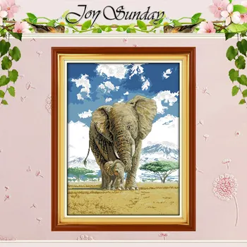 

Elephants(1) Deep Love Patterns Counted Cross Stitch 11CT 14CT Cross Stitch Sets Chinese Cross-stitch Kits Embroidery Needlework