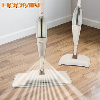 

HOOMIN Multifunction Home Cleaning Tool 3 in 1 Spray Mop Sweeper Broom Set Microfiber Pad Magic Mop Wooden Floor Flat Mops