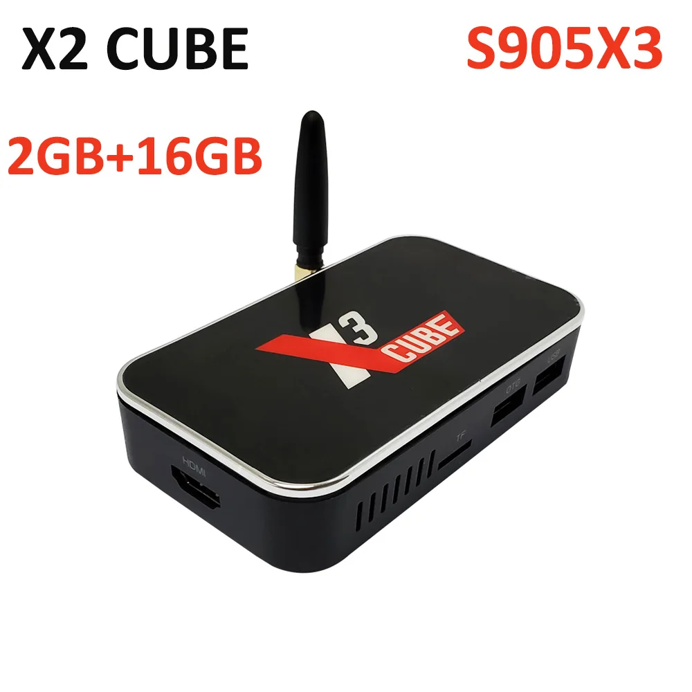 Ugoos X3 Cube Android Tv Box Amlogic S905x3 Android9.0 LPDDR4 2GB16GB 2.4G5G wifi LAN RJ451000M телеприставка H.265 8K MediaPlayer