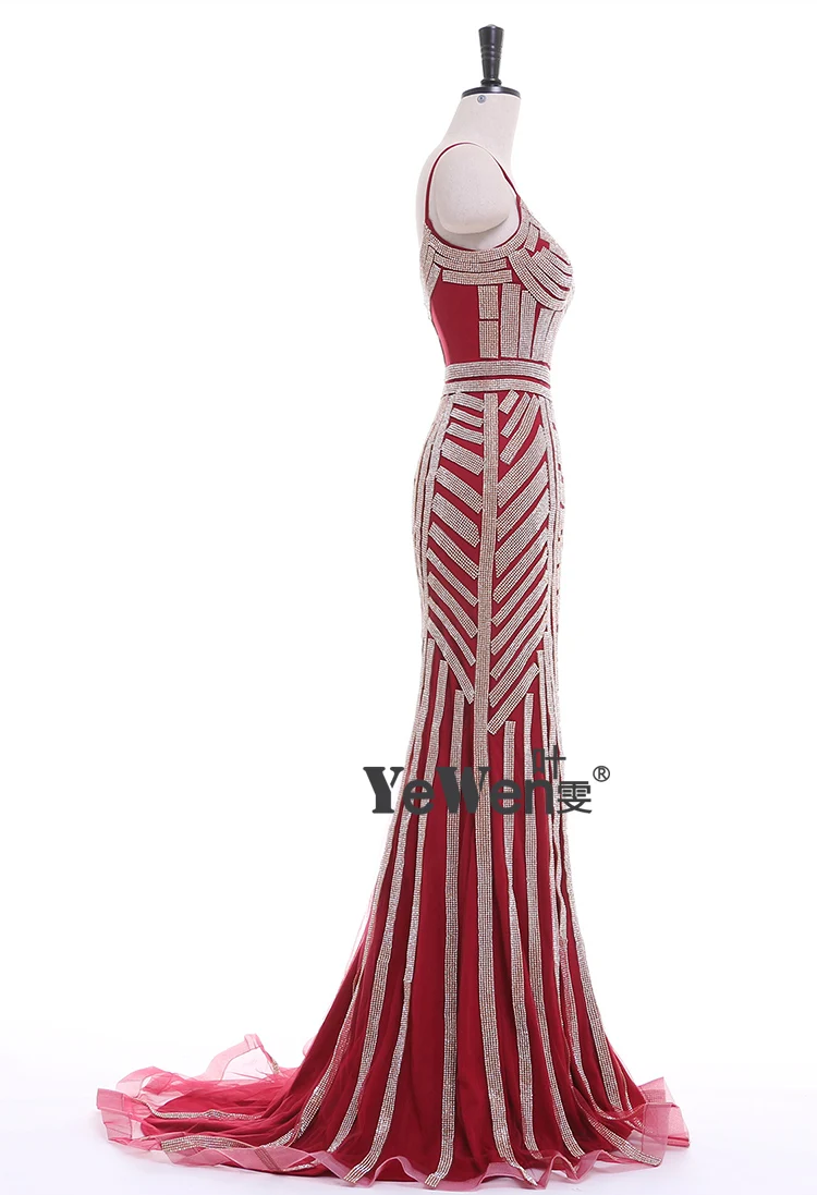 Robe De Soiree, вечерние платья русалки, Длинные вечерние платья золотого, красного, королевского, синего цвета с кристаллами, африканские вечерние платья на выпускной, вечерние платья