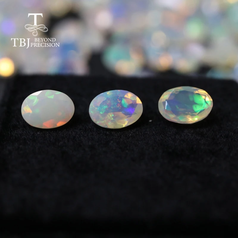 

Natural ethiopian colorful cuting opal oval 5*7mm top quality natural precious gemstones for 925 sterling silver jewelry