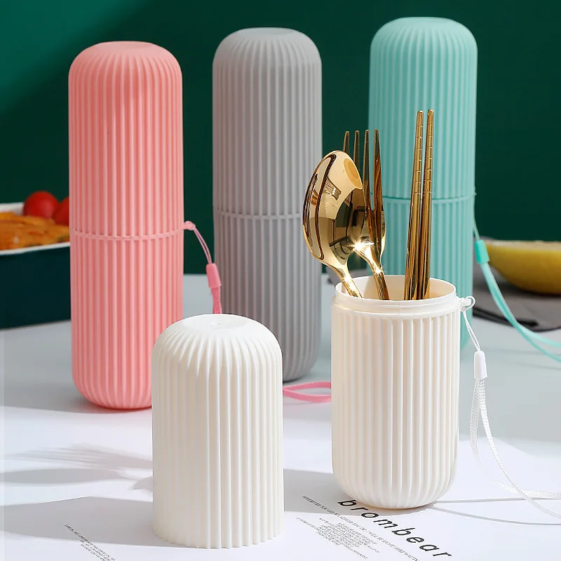 

Portable Stainless Steel Cutlery Suit with Storage Box Chopstick Fork Spoon Knife cup High Quality Travel Tableware cutlery set