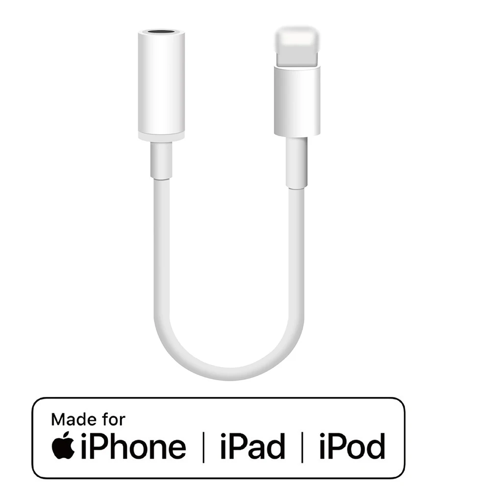 

For lightning to 3.5mm jack Headphone Adapter For iPhone 6 7 8 X XS XR Max AUX Adapter male to female For Lightning Converter