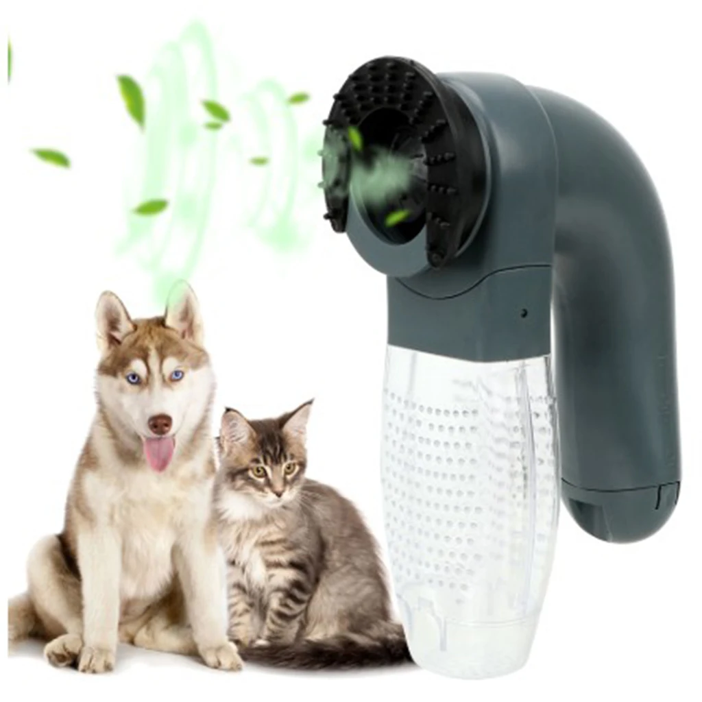Electric Pet Hair Sucker Portable Vacuum Cleaner Fur Hair Remover Brush Cat Dog Comb Grooming Suction Device Pet Accessories