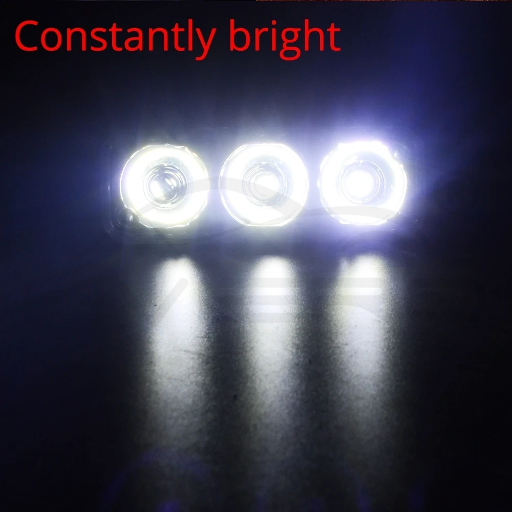 Hviero 2X Auto Led Durable Car Daytime Running Light 3LED DRL Daylight White DC 12V Head Driving Lamp Parking Fog Turn signal Lights