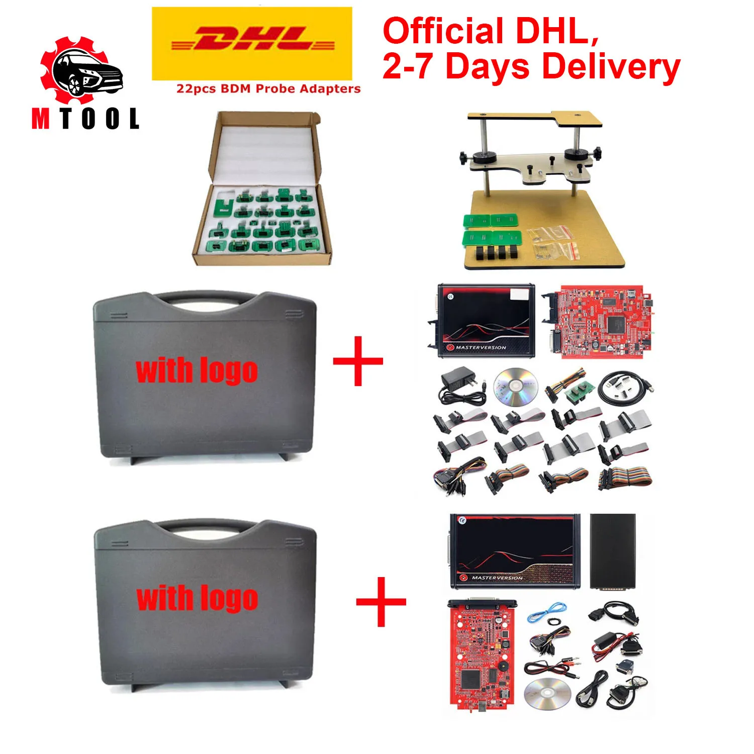 Адаптер для KTAG V7.020 KESS V2.8 V2 V5.017 SW V2.25 v2.47 4 LED BDM Рамка 22 шт. ECU Программатор с коробкой