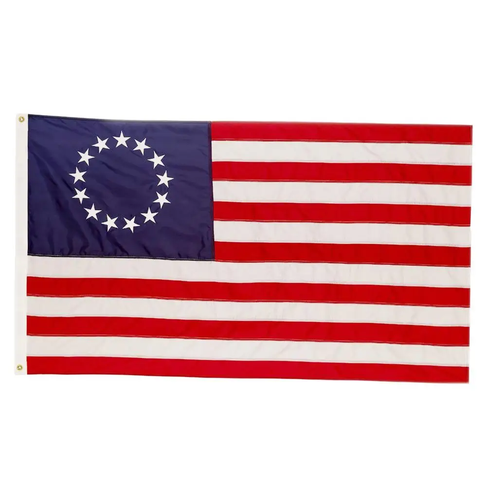 

Hot Betsy Ross Flag Beautiful Durable Polyester Banner Silk Screen American National Flag Garden Courtyard Roofs Decorations