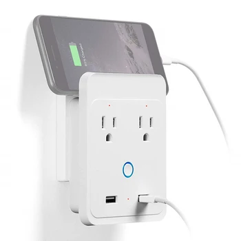 

10A Smart Wi-Fi Wall Outlets Independent Control Voice Control Compatible Home APP Remote Control Smart In-wall Plug Socket