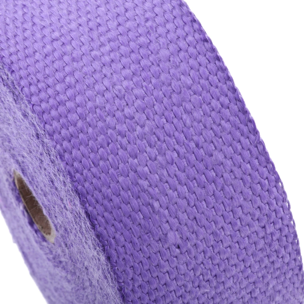2 Inch x 32 Feet Exhaust Header Wrap Kit Heat Shield Tape for Motorcycle Motorbike Cars, Purple