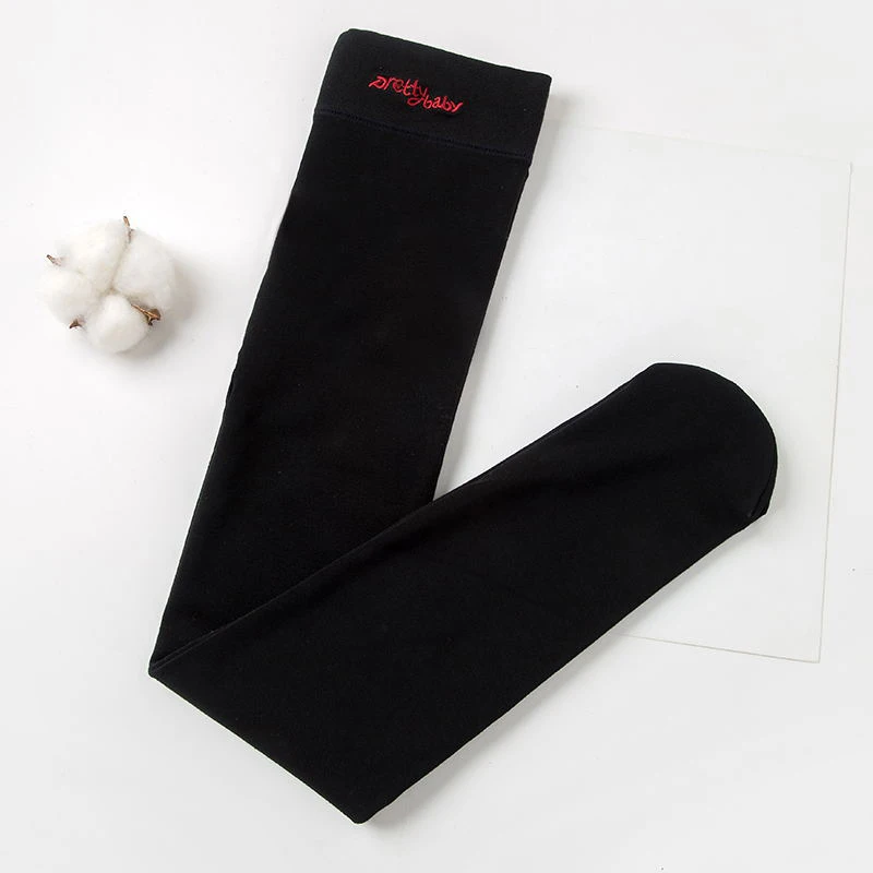 Black1 Autumn Winter Girls Kids Leggings Plus Velvet To Keep Warm Candy Colors Children Girls Pants 3-16 Year Kids Leggings for Girls - Цвет: Black1