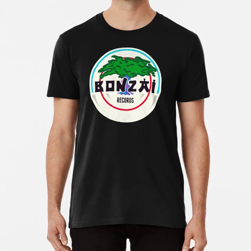 Bonzai Records-футболка Hardcore Records Techno Trance Thunderdome Deejay Disc Jockey Rave Дискотека техника | Мужская
