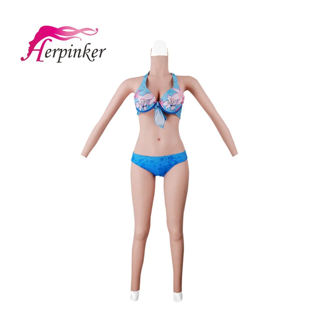 Полноразмерный Трансвестит сексуальный силиконовый боди искусственная вагина