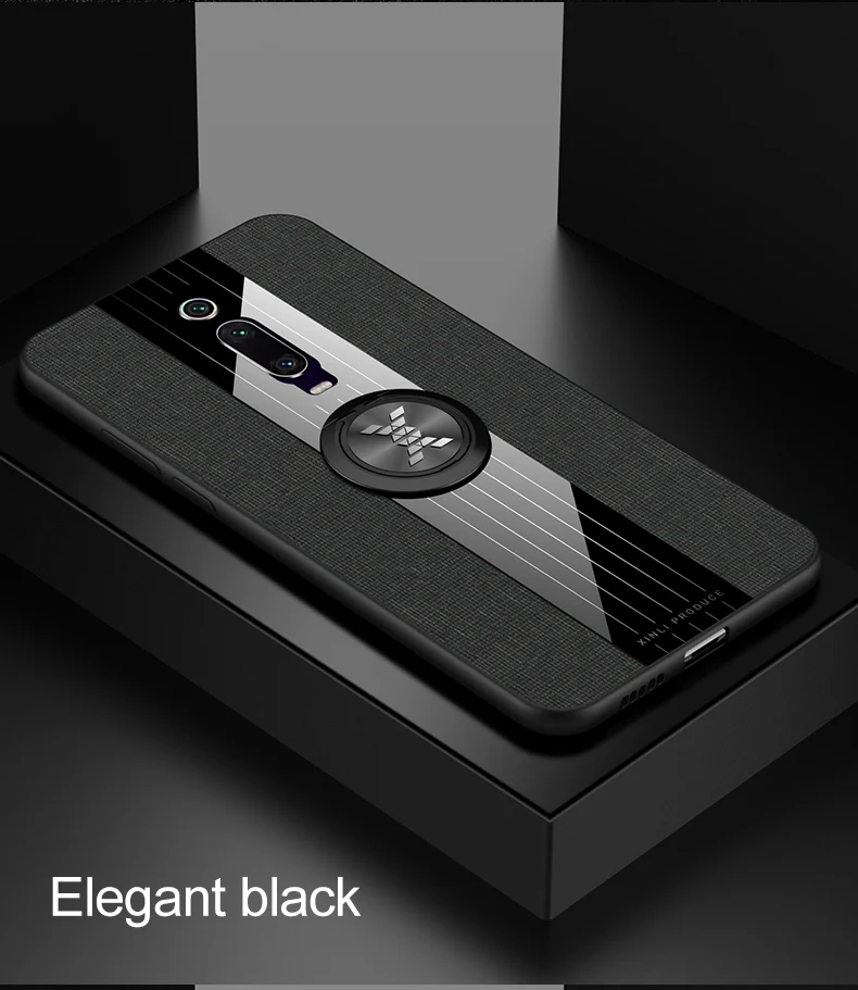 Чехол для xiaomi mi 9T Pro, роскошная жесткая ткань с кольцом, магнитный штатив, тонкая защитная задняя крышка для xiaomi mi 9t mi 9 t, чехол для телефона