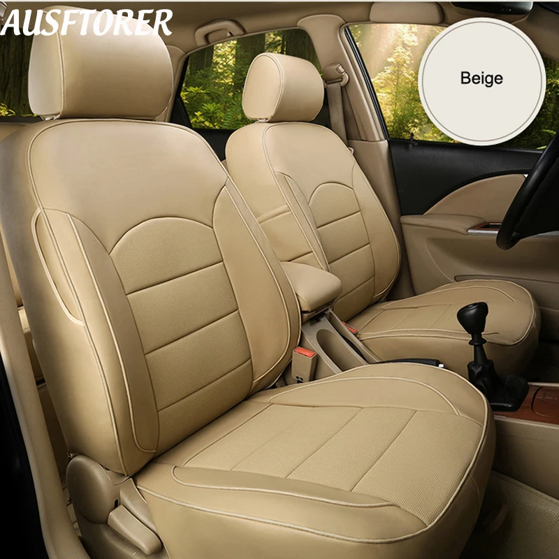 Чехлы AUSFTORER из натуральной кожи на автомобильные сиденья для Toyota Wish 2010 чехлы 3