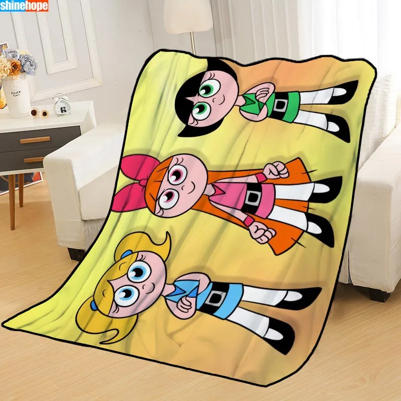 Пользовательские Powerpuff девушки Одеяла Пледы одеяло мягкое одеяло летнее одеяло аниме одеяло путешествия одеяло