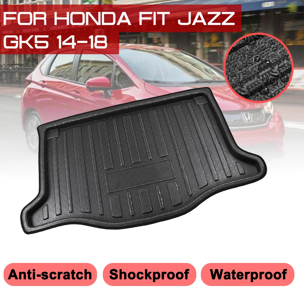 Car Floor Mat Carpet For Honda Fit Jazz Gk5 2014 2015 2016 2017 2018