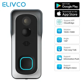 

1080P WiFi Video Doorbell Wireless Smart Video Intercom CloudEdge APP Remote Control Two way Talk Home Security Monitor