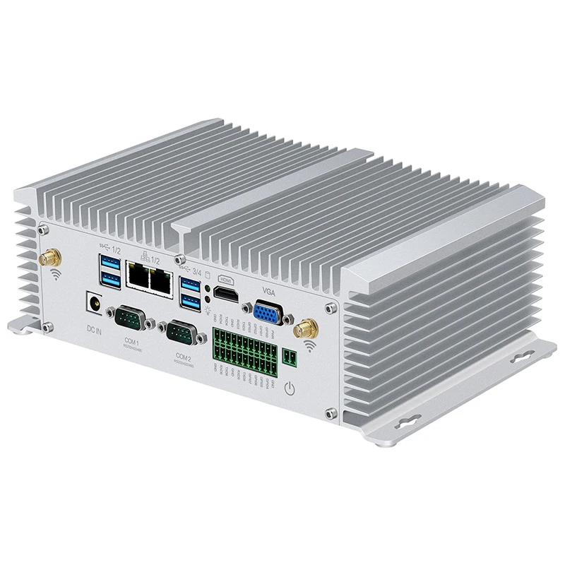 Мини-ПК Intel Core i5-8350U i7-7500U i5-7200U промышленных микро ПК 2* LAN 8* USB RS232/422/485 HDMI VGA GPIO, Wi-Fi, 4G, Windows, Linux