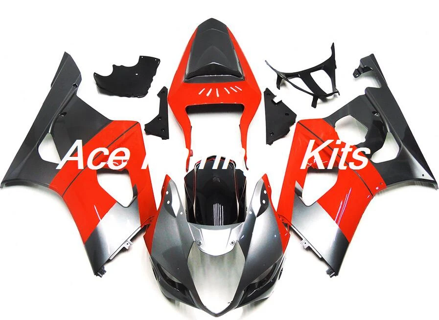 Литьевая форма обтекатель комплект подходит для Suzuki GSXR1000 GSX-R1000 K3 03 04 2003 2004 ABS Пластиковый обтекатель мотоцикла красный серый