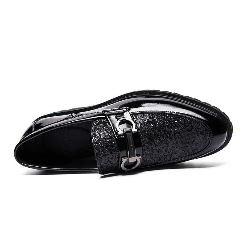 Spring Autumn Men Formal Shoes party Wedding Shoes Luxury Men Business Dress gold British Style Pointy dance