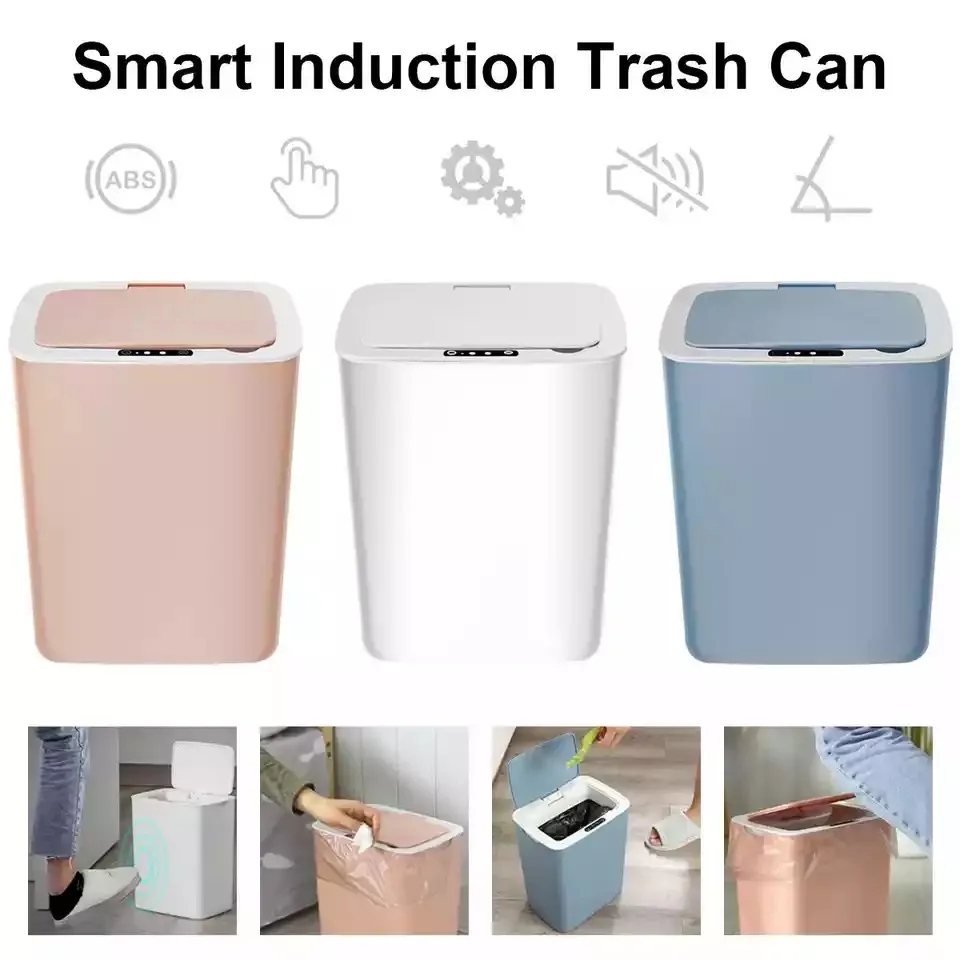 Trash Can 14l Smart Trash Can Automatic Infrared Sensor Dustbin Home