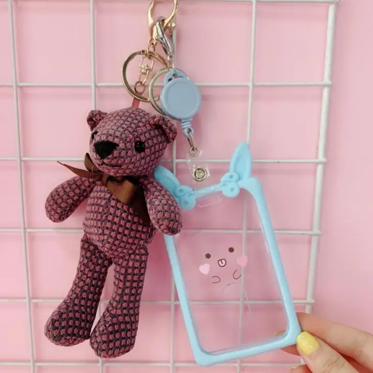 1 шт. Kawaii корейский Кот Животное мультфильм ID кошелек с отделами для карт автобус банк карты защитная пленка брелок школьные канцелярские принадлежности