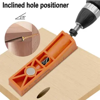 

Woodworking pocket hole clamp Angle drill guide kit hole punch positioner drill for DIY woodworking tools