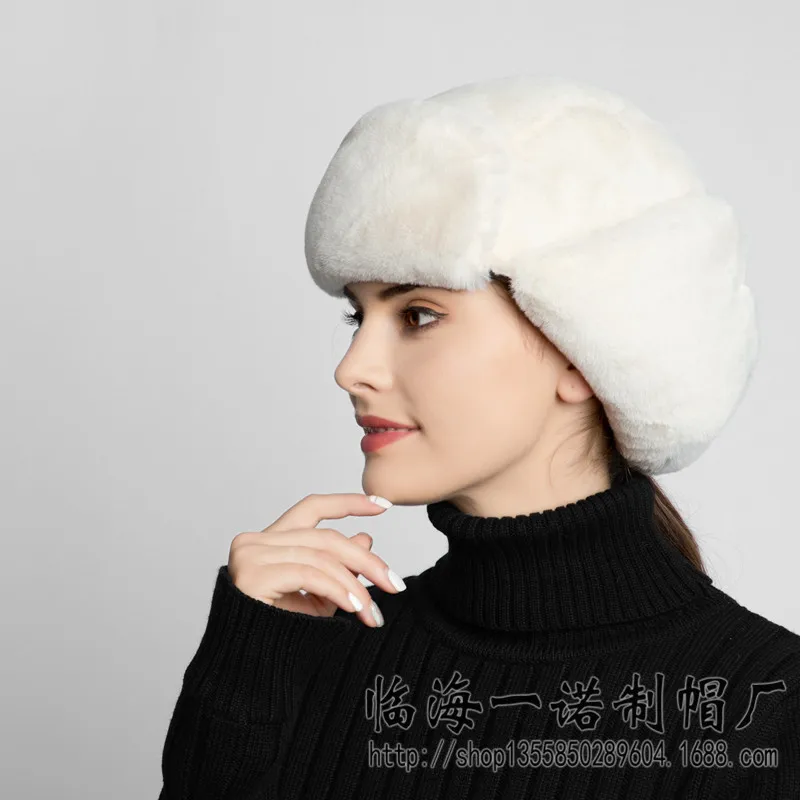 Женская зимняя шапка из искусственного меха плюс бархатная Теплая Лыжная шапка для езды на велосипеде ветрозащитная шапка для дам Зимние шапки для женщин фестиваль
