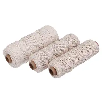 

New 3mmx100m Macrame Cotton Cord for Wall Hanging Dream Catcher Craft String Twisted DIY Handmade Home Decorative Supply Home De