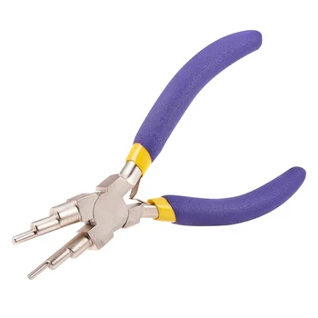 

6 In 1 Handheld Jewelry Tool Rustproof Non Slip Bail Making Pliers Crafts Forming Wire Looper Jump Rings Portable Carbon Steel
