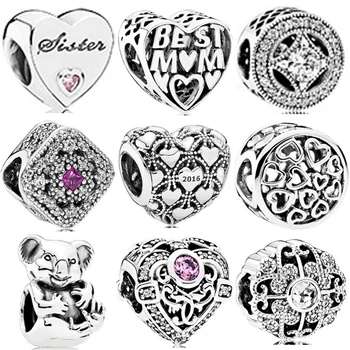 

Charm bracelet 1:1 with bracelets women DIY Mother's Day love Bear beads charm jewelry gifts